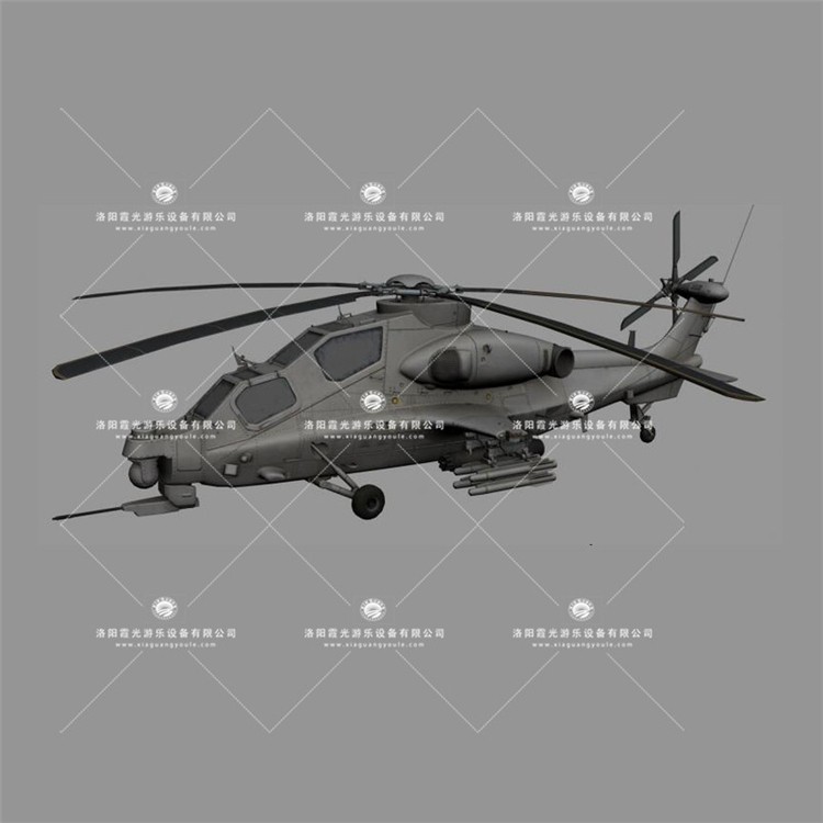 河西区街道武装直升机3D模型